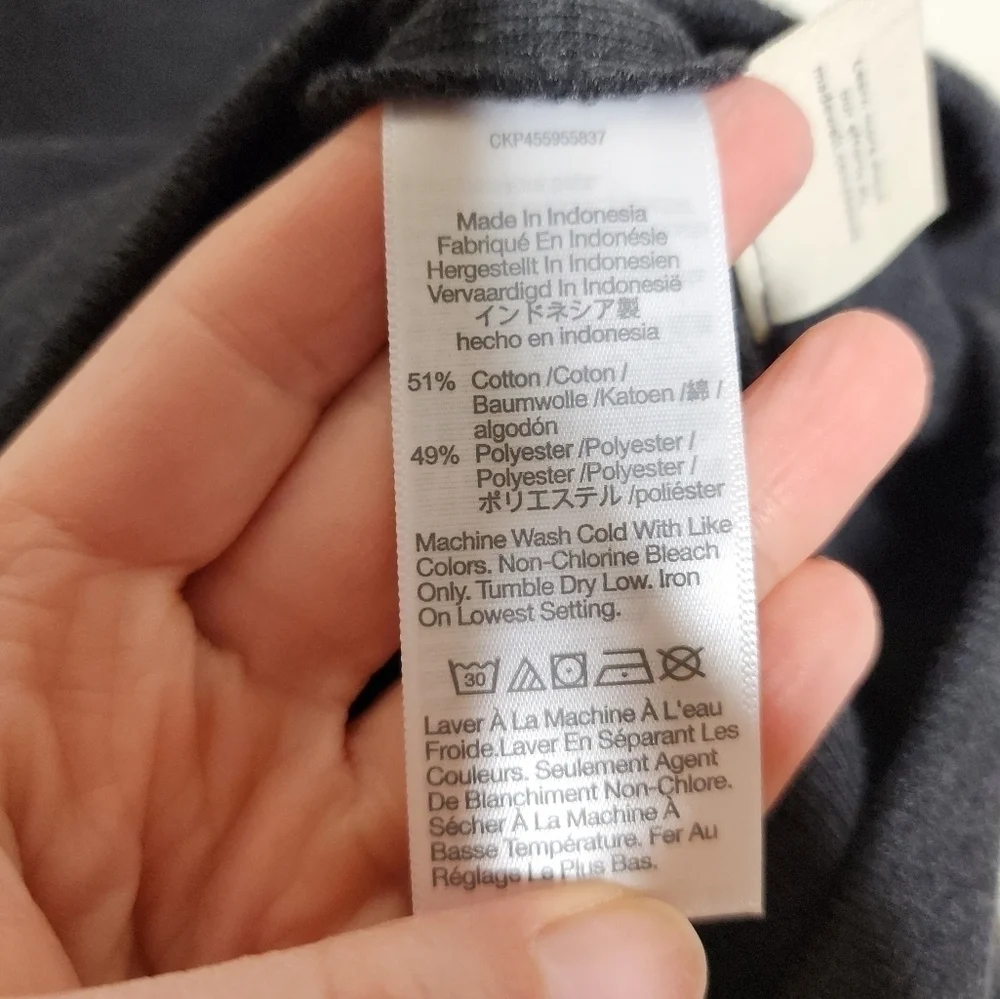 Madewell Gray (Re)sourced Plush Mockneck Puff-Sleeve Sweater M